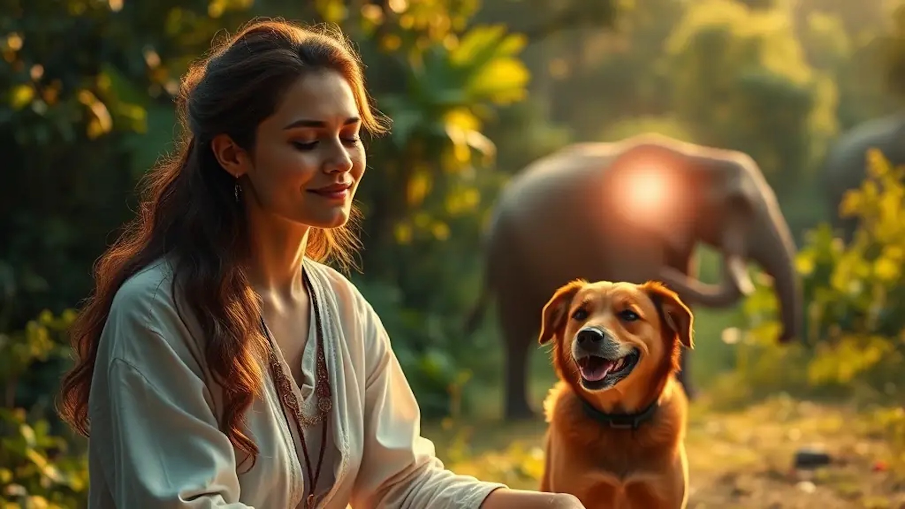 soins reiki chat, chien éléphant